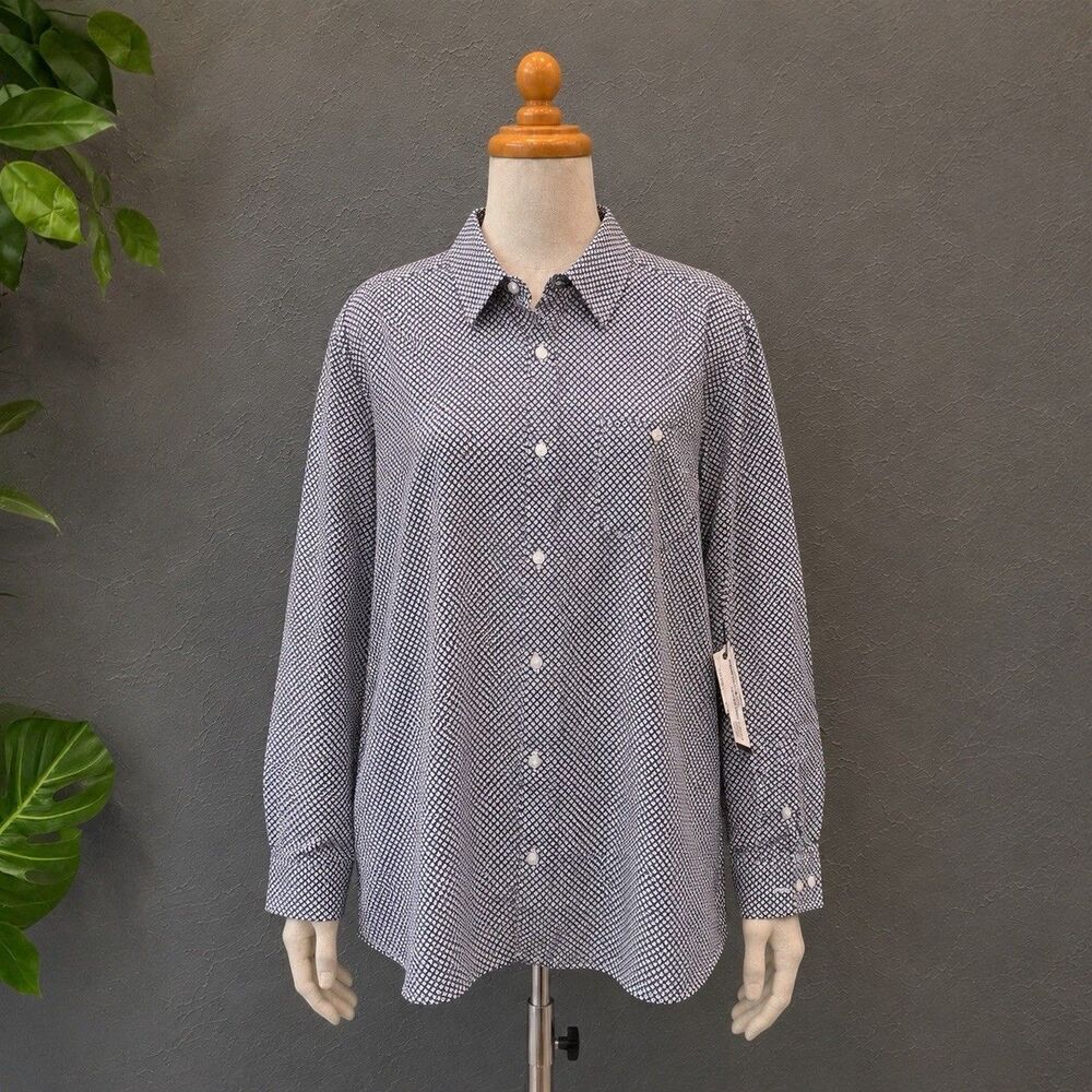 Paperdenim & Cloth Men’s Slim Fit Button Up Shirt Large Geometric Print NWT